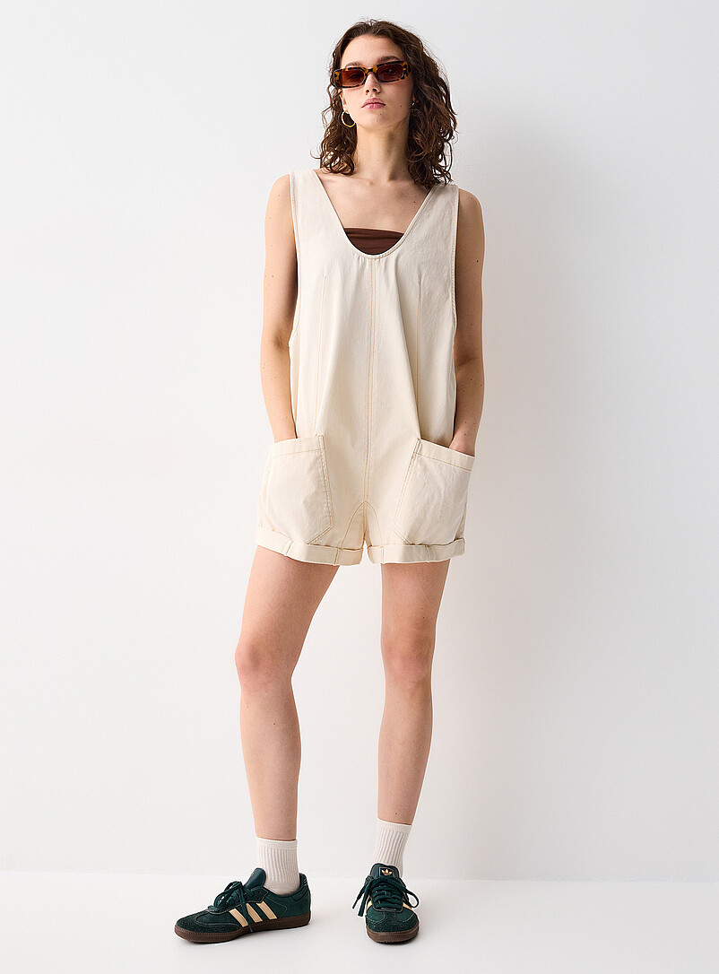 Denim carpenter romper product image 2