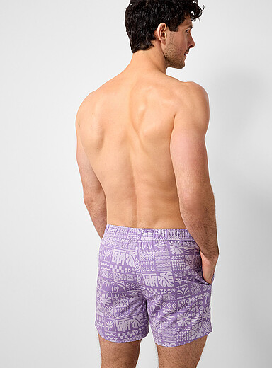 Colourful print swim short