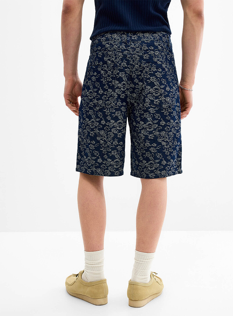 Floral jacquard 11" jort Baggy fit product image 3