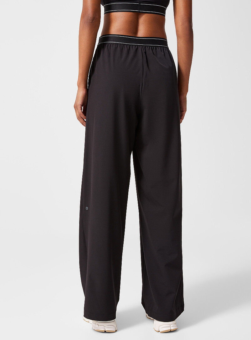 Pleated stretch weave wide-leg pant product image 2