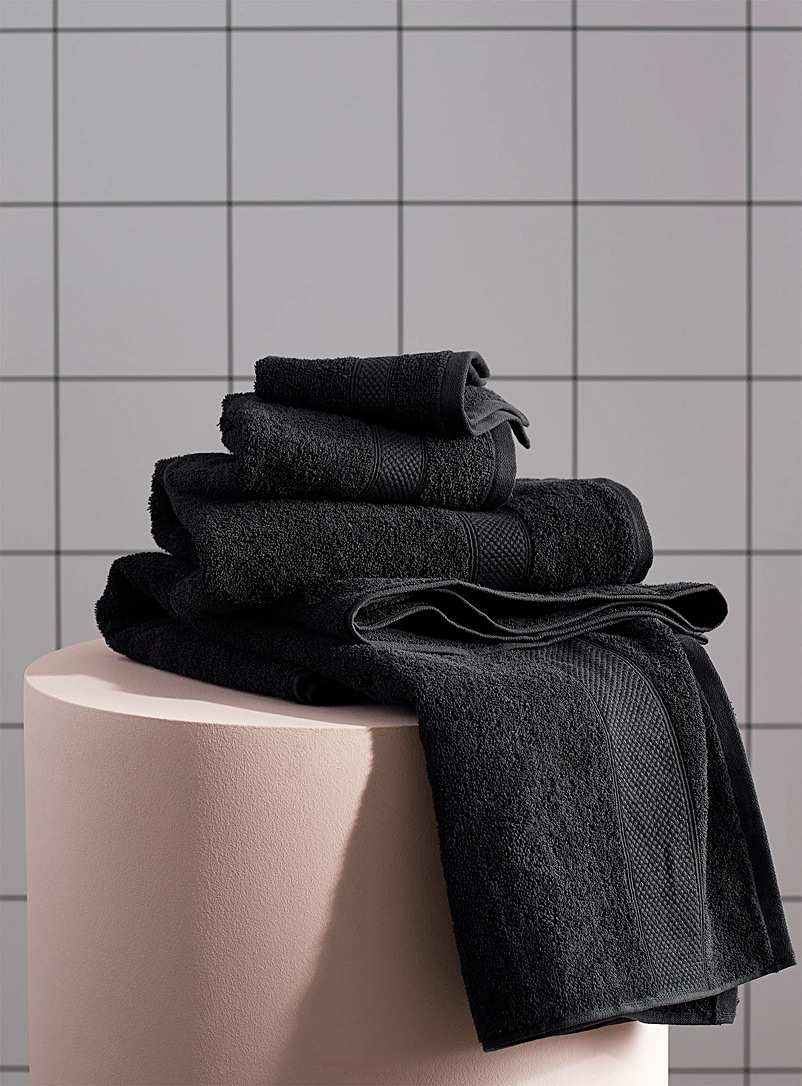 Simons Maison Black Extra-value colour towels