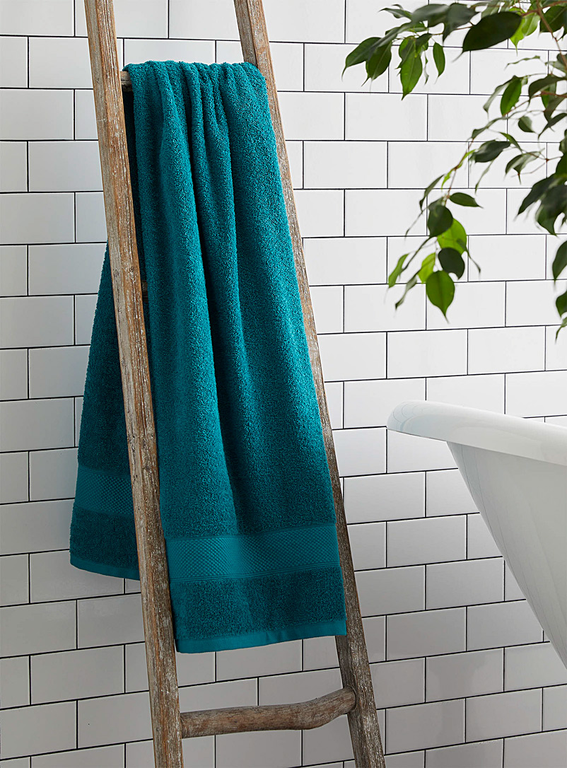 Simons Maison: Le drap de bain couleur valeur Sarcelle-turquoise-aqua