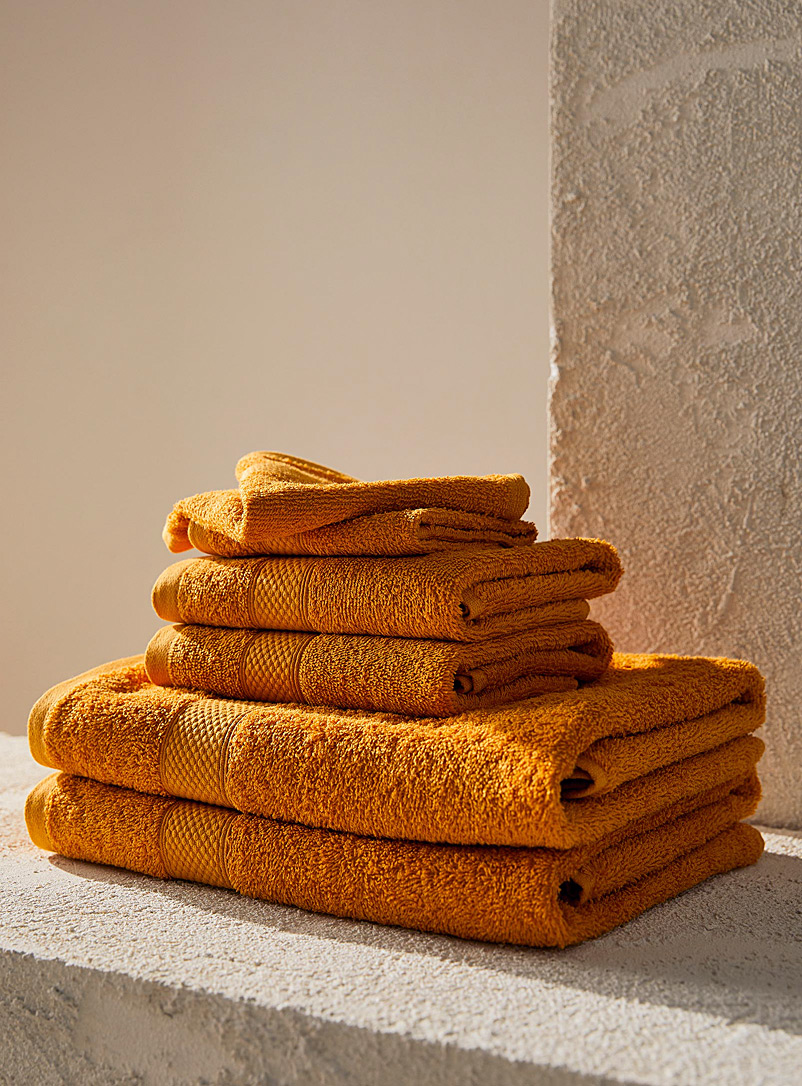 Simons Maison: Les serviettes couleur valeur Ensemble de 6 Jaune foncé