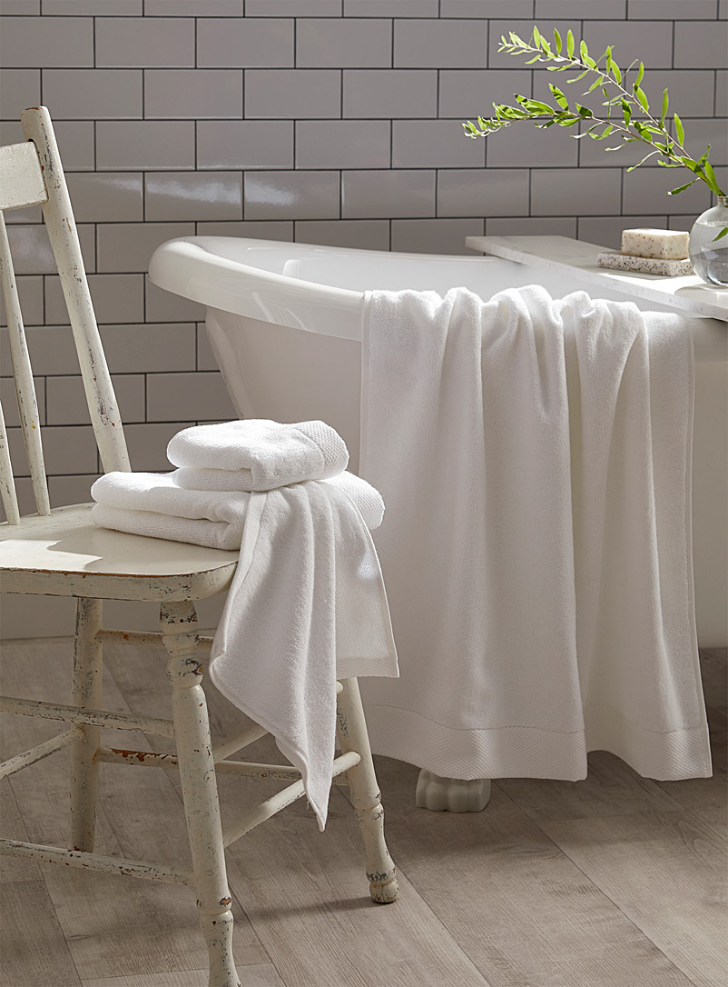 Simons Maison: Les serviettes bordure jacquard Blanc