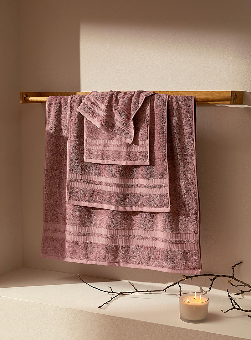 Simons Maison Lilacs Textured stripe towels