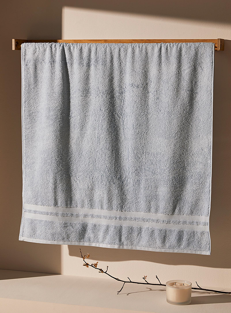 Simons Maison Baby Blue Textured stripes towel