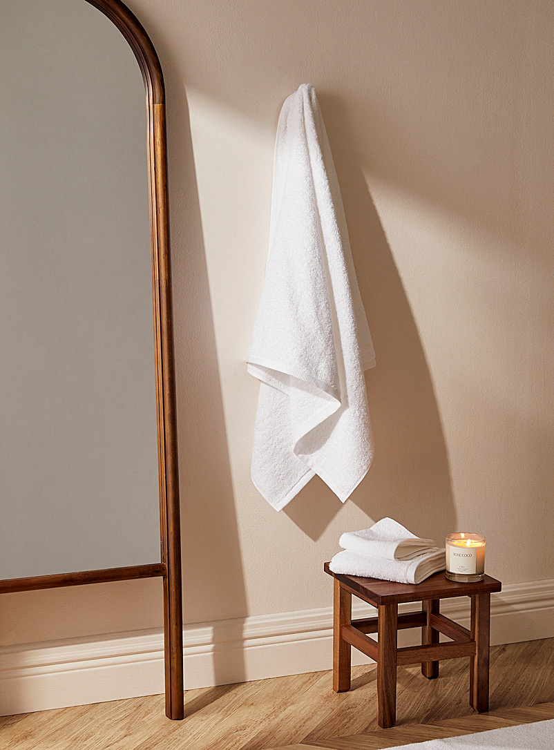 Simons Maison White Grooved trim towels