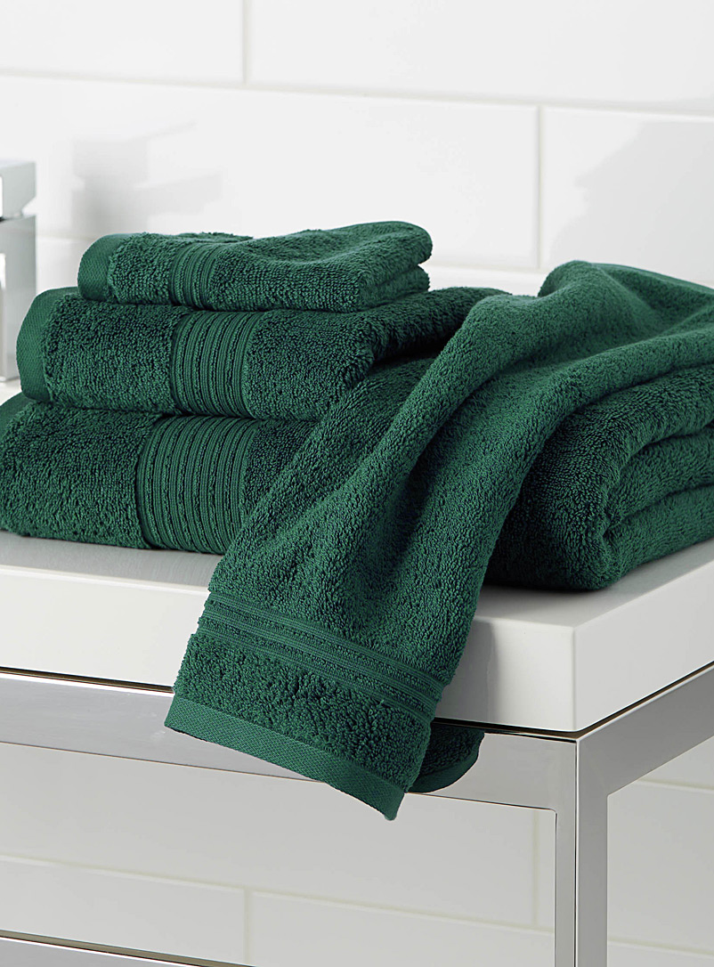 Simons Maison Green Airy cotton towels