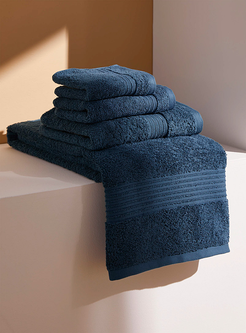 Simons Maison Dark Blue Airy cotton towels