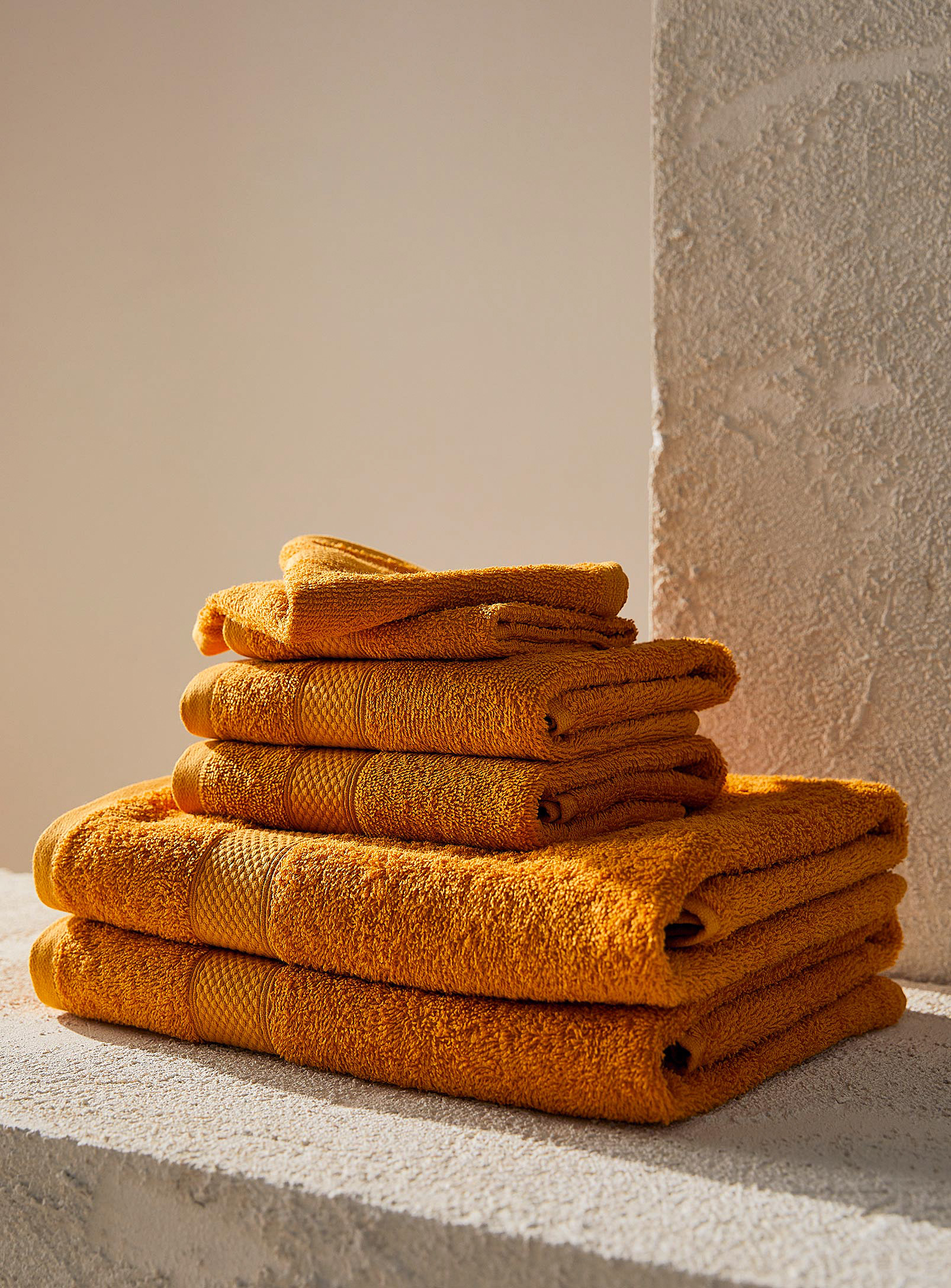 Simons Maison Extra-value Colour Towels Set Of 6 In Dark Yellow