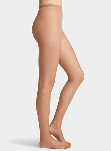 DIM: Le collant diaphane Sublim voile brillant 15 deniers - Ultrafin Beige dor&eacute; pour femme