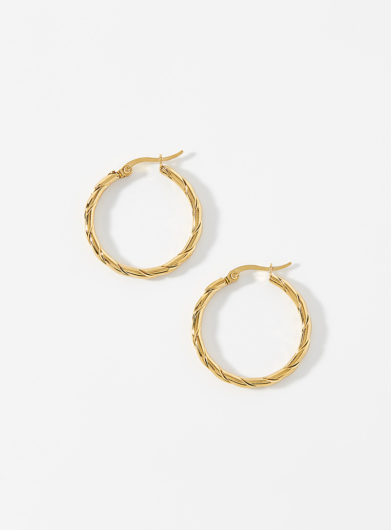 Simons Assorted Fine twisted hoops for women