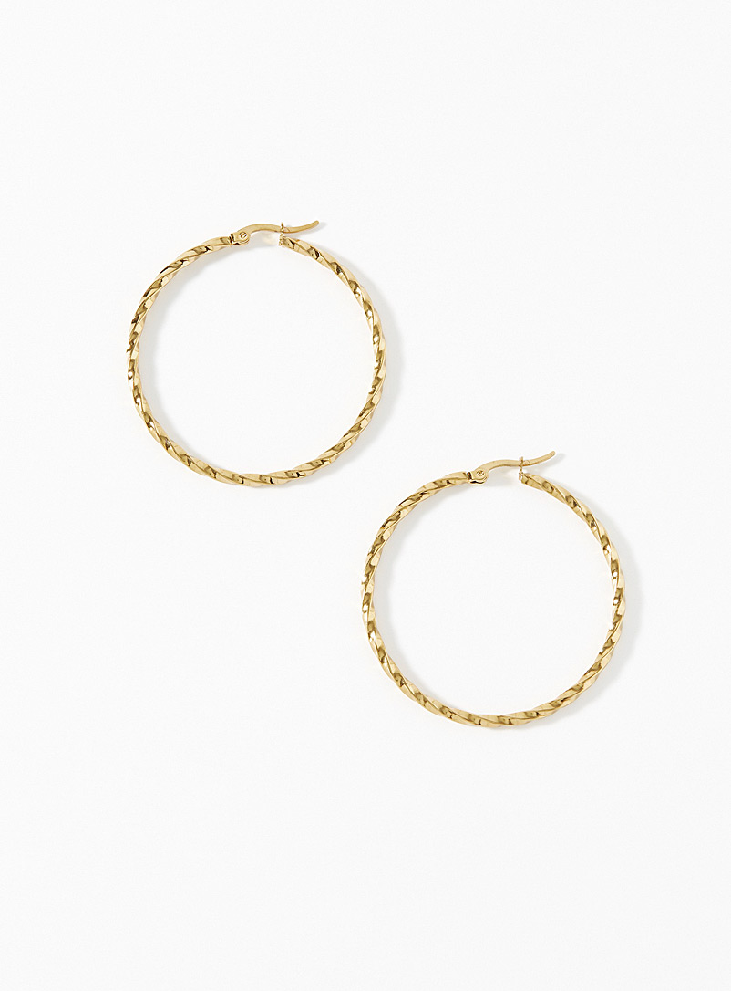 Simons Assorted Oversized twisted hoops for women