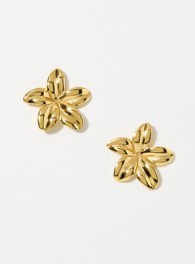 Large hibiscus earrings