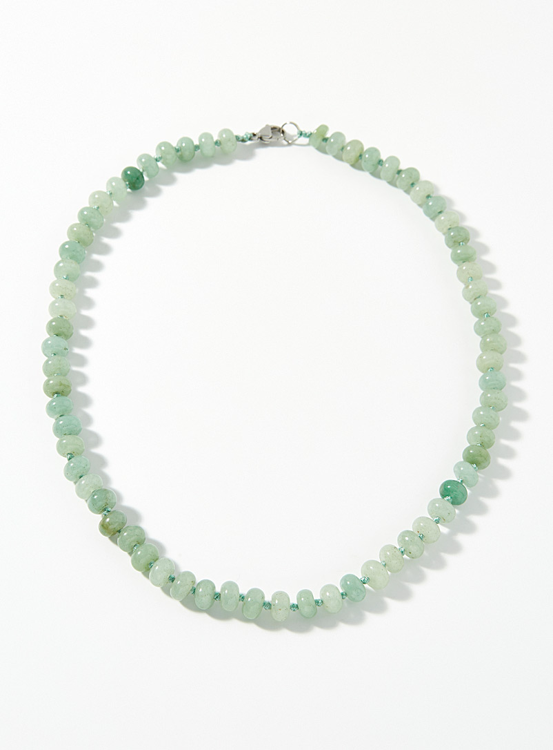 Simons Bottle Green Natural stone necklace for women