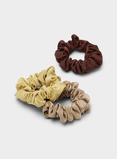 Les chouchous satin soyeux Ensemble de 3