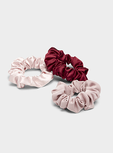 Silky satin scrunchies Set of 3