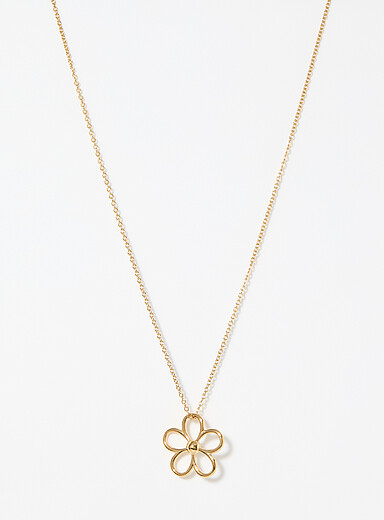 Le collier fleur ajour&eacute;e