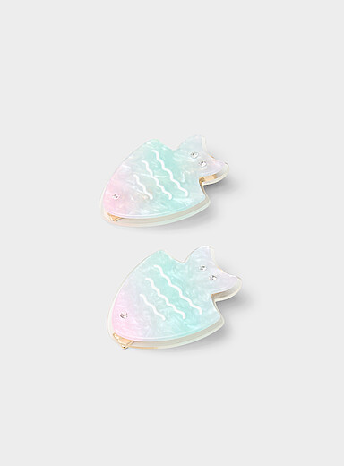 Pastel fish clips Set of 2