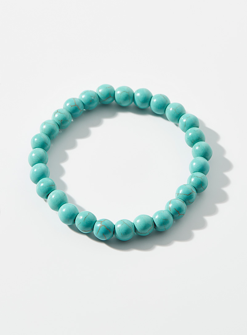 Simons Blue Marbled bead bracelet for women