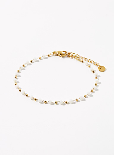 Le bracelet billes deux tons