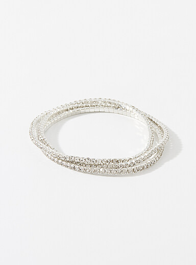Square stone bracelets Set of 3