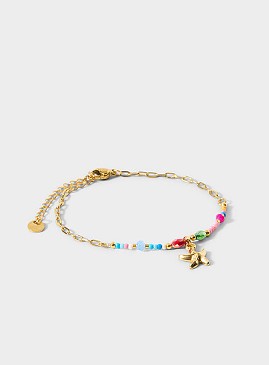Starfish colourful bead bracelet