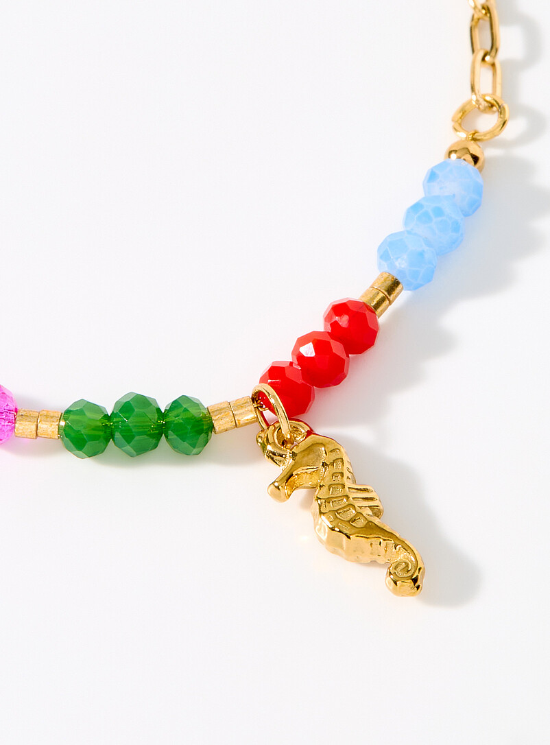 Simons: Le bracelet billes hippocampe Assorti pour femme