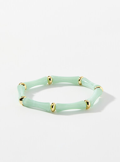 Curved tubular stone bracelet