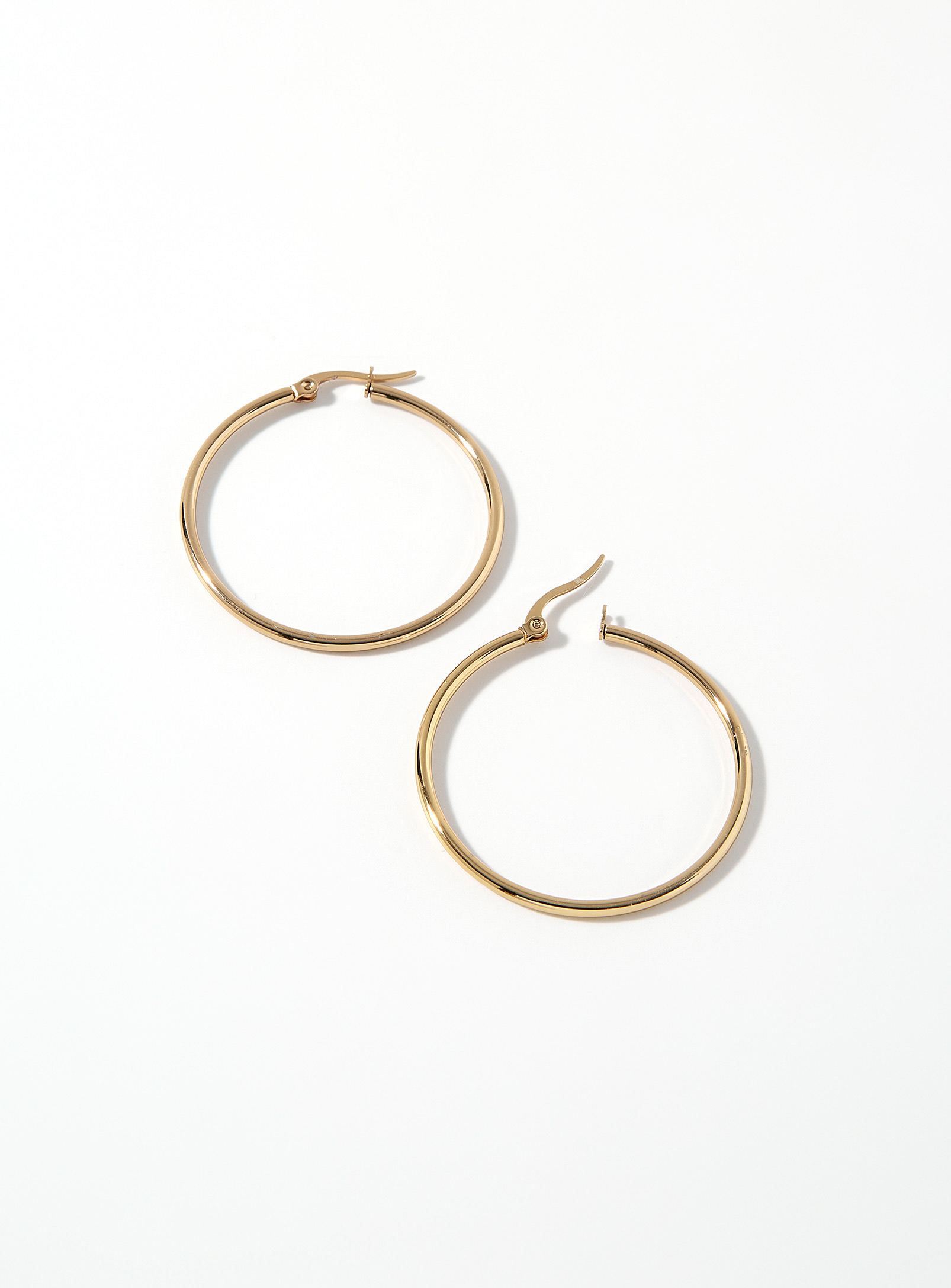 Simons - Women's Large golden Hoop Earrings