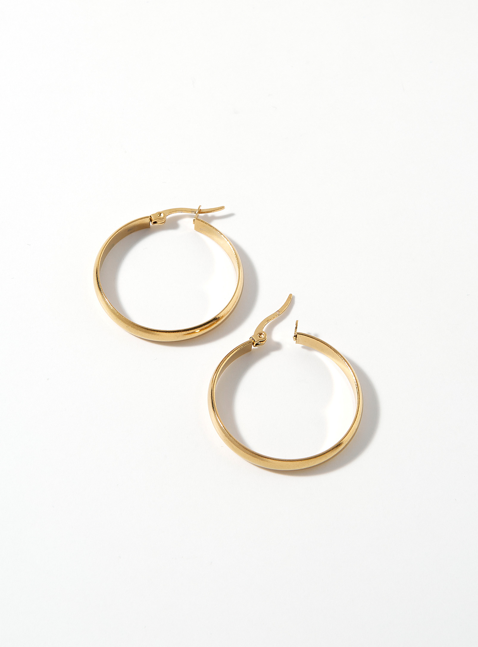 Simons - Women's Large golden Hoop Earrings