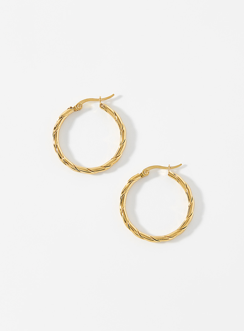 Fine twisted hoops product image (primary)