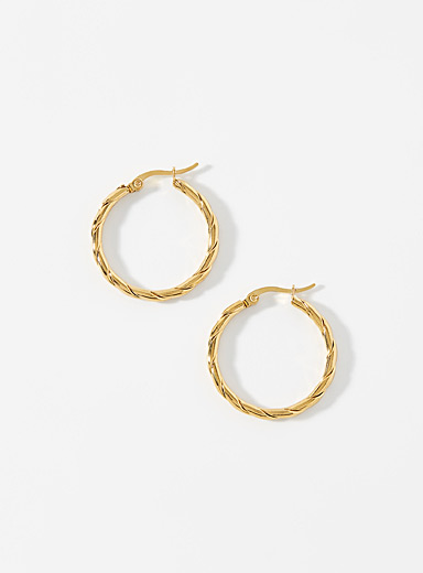 Fine twisted hoops product image 2