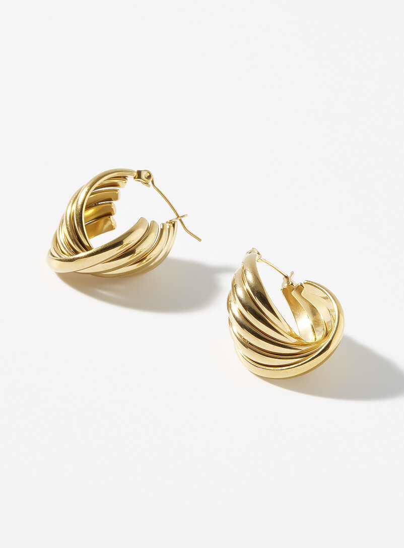 Textured twist hoops product image (primary)