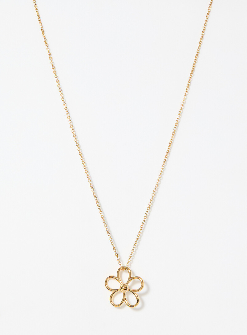 Openwork flower necklace product image (primary)