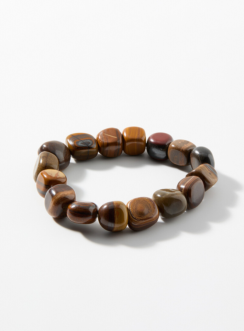 Large natural stone bracelet product image (primary)