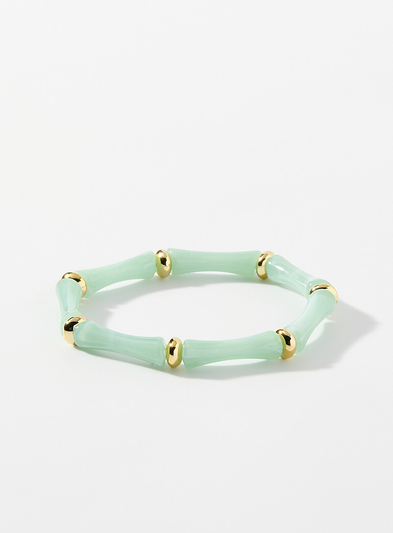 Curved tubular stone bracelet product image (primary)