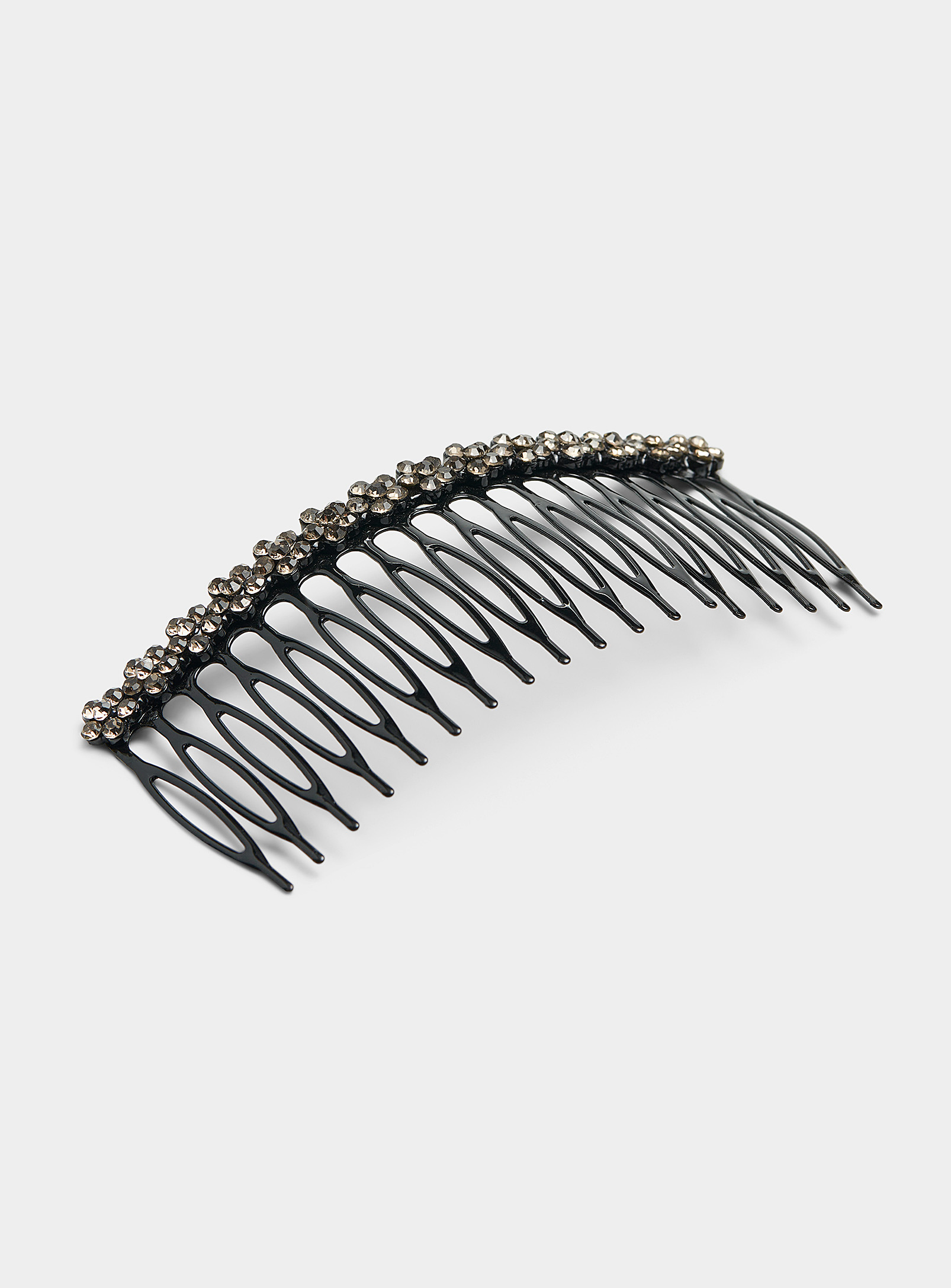 Simons - Women's Crystal flower black comb