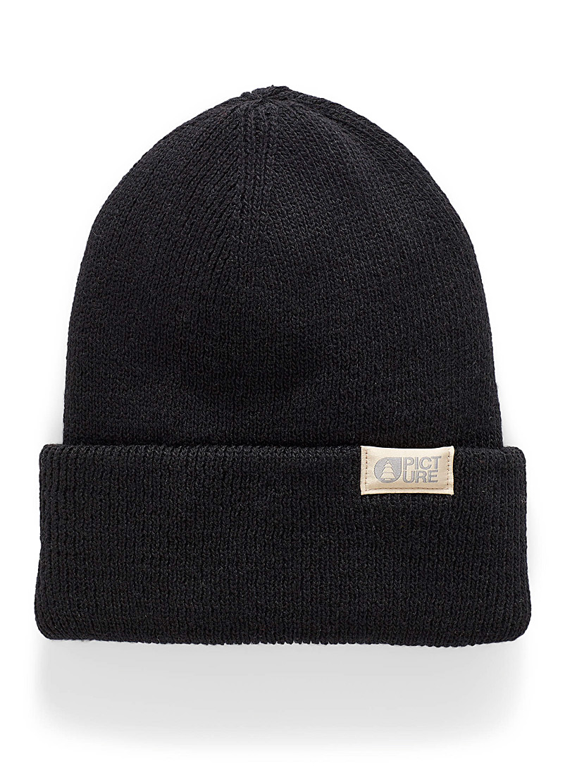 Picture Black Mayoa oversized cuff tuque for women