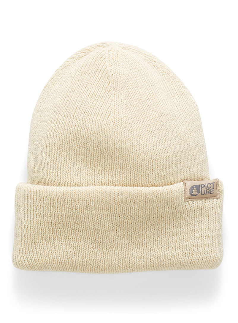 Picture Ivory White Mayoa oversized cuff tuque for women
