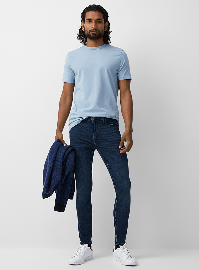 Le 31 Marine Blue Ultra-stretch indigo jean Tokyo fit - Skinny for men