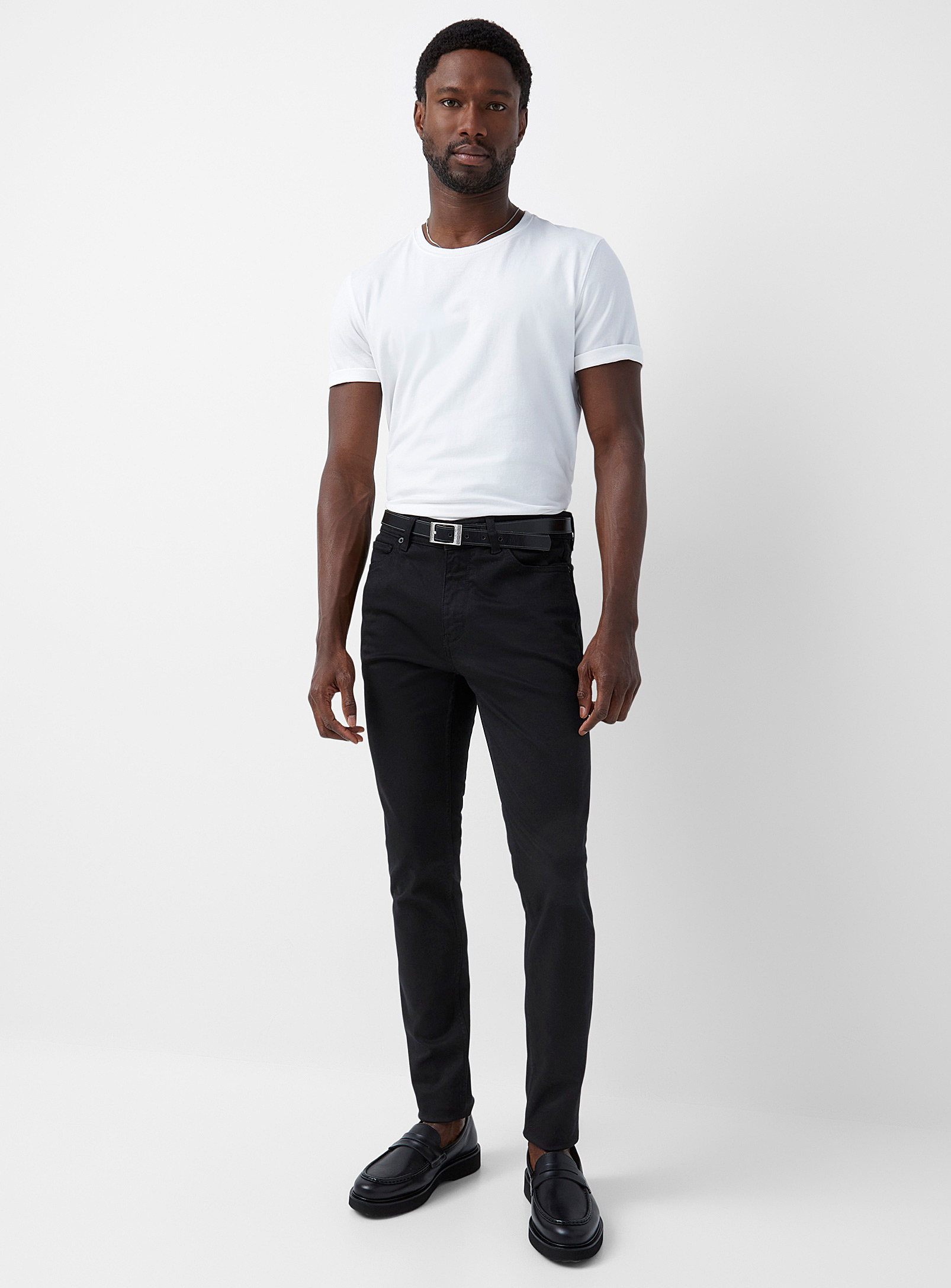 Le 31 - Deep black jean Tokyo fit - Skinny (Men, Black, 31-32)