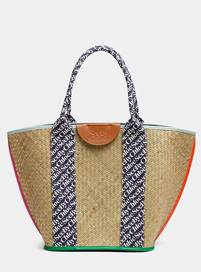 See by Chloé Patterned Blue Laetizia small tote for women
