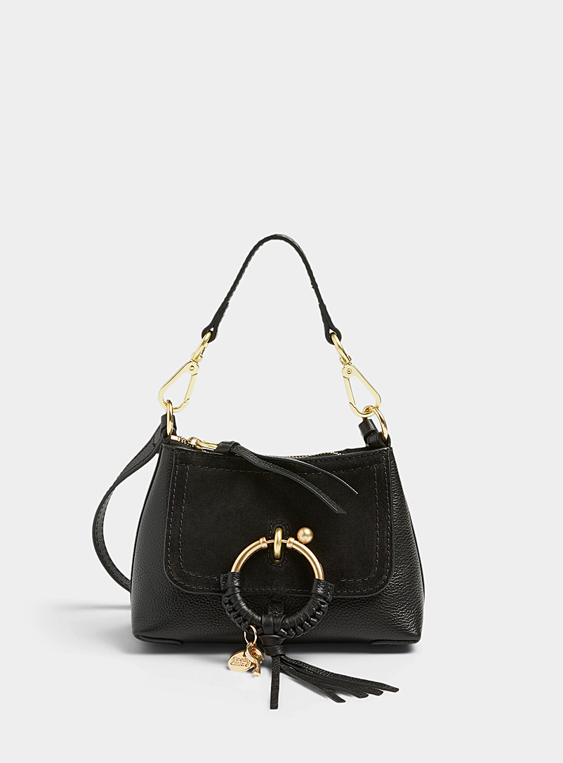 See by Chloé Black Leather and suede Mini Joan bag for women