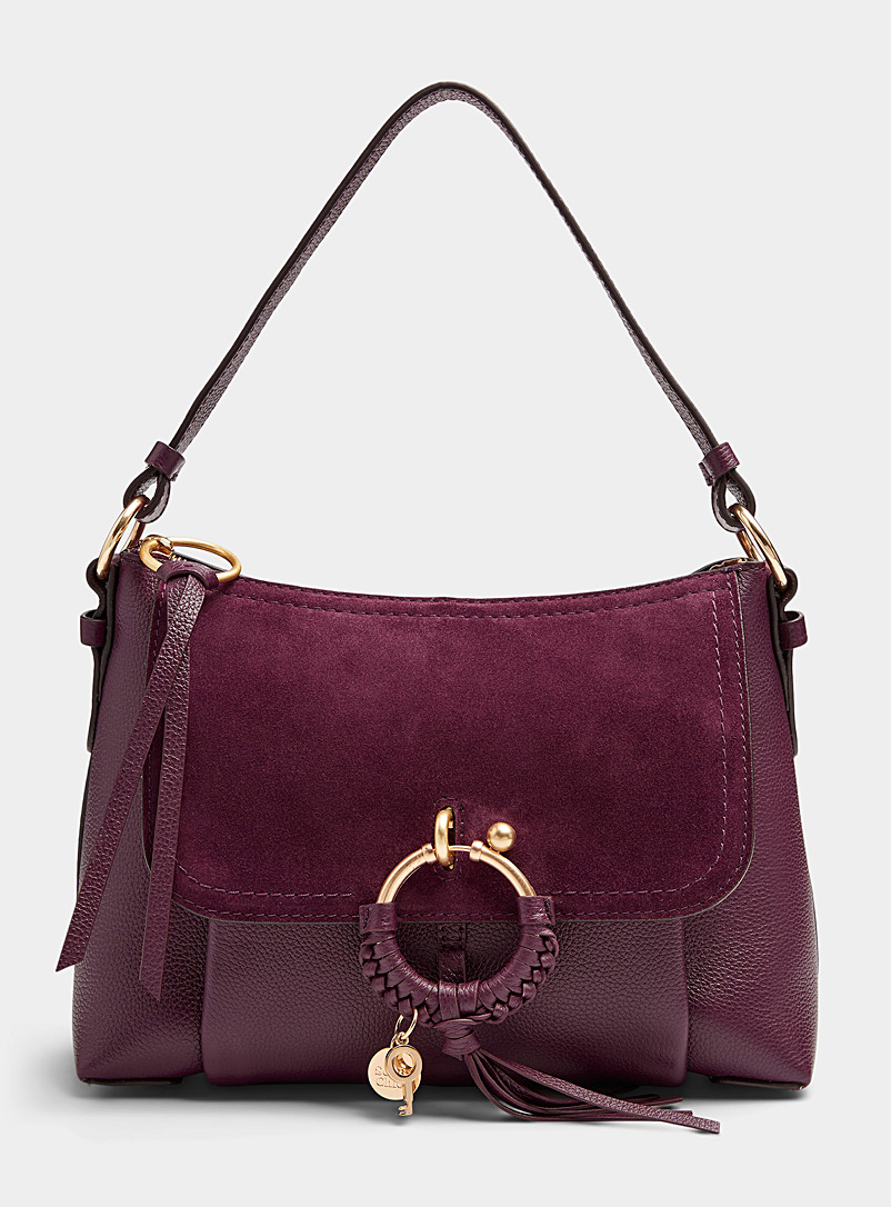 See by Chloé Dark Crimson Joan leather shoulder bag for women