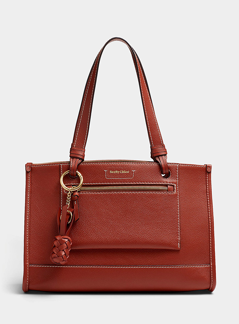 See by Chloé Copper Cecilya small leather tote for women