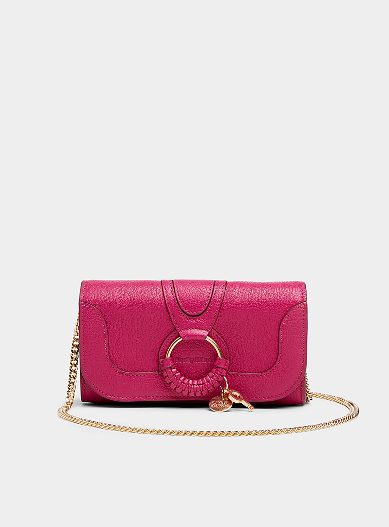 See by Chloé Medium Pink Hana small flap bag for women
