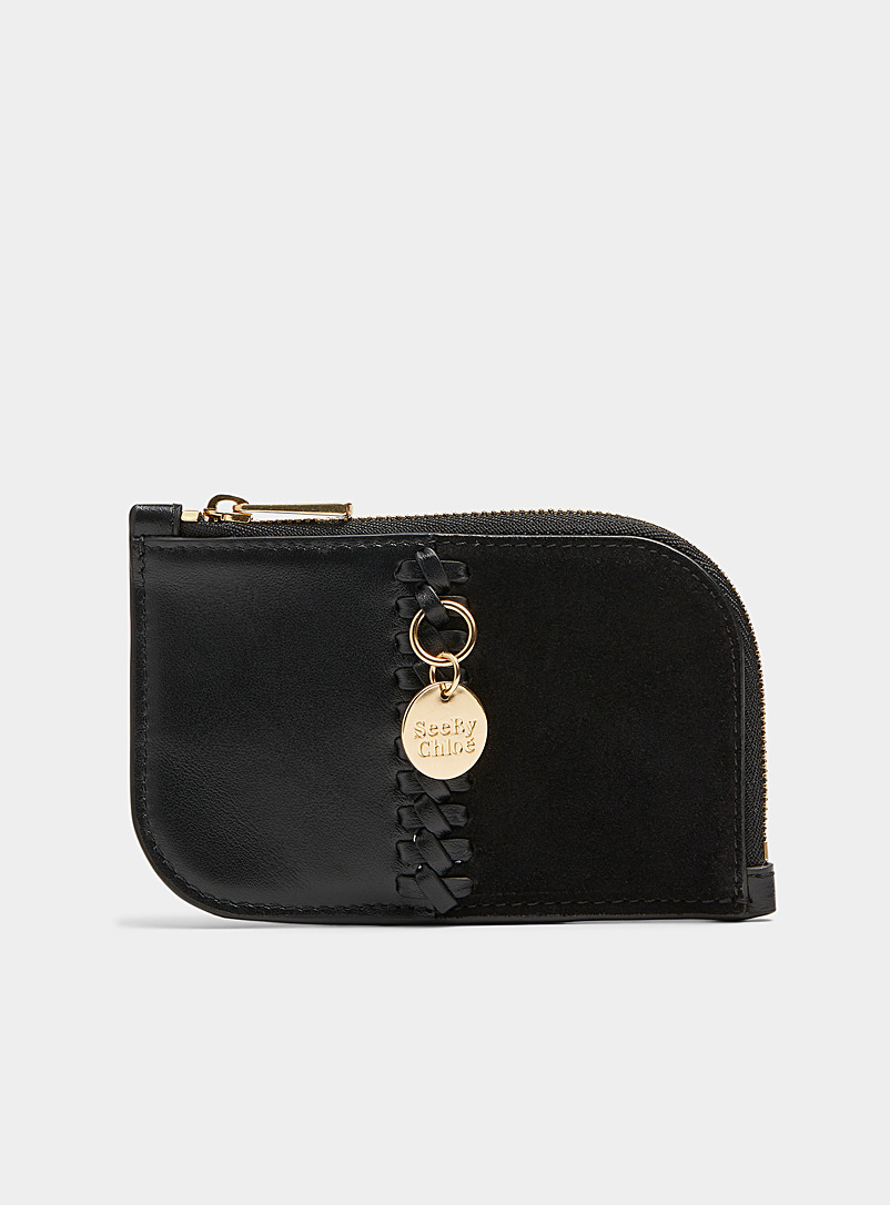 See by Chloé Black Tilda leather card holder for women