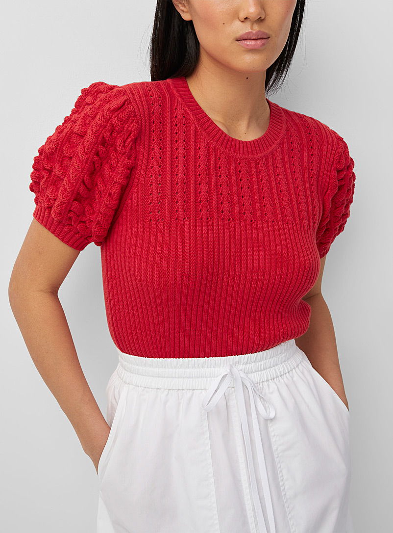See by Chloé Red Puff sleeve sweater for women
