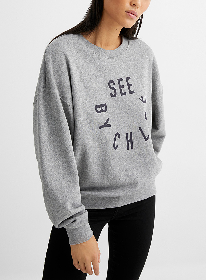 See by Chloé Grey Les Motesses logo sweatshirt for women